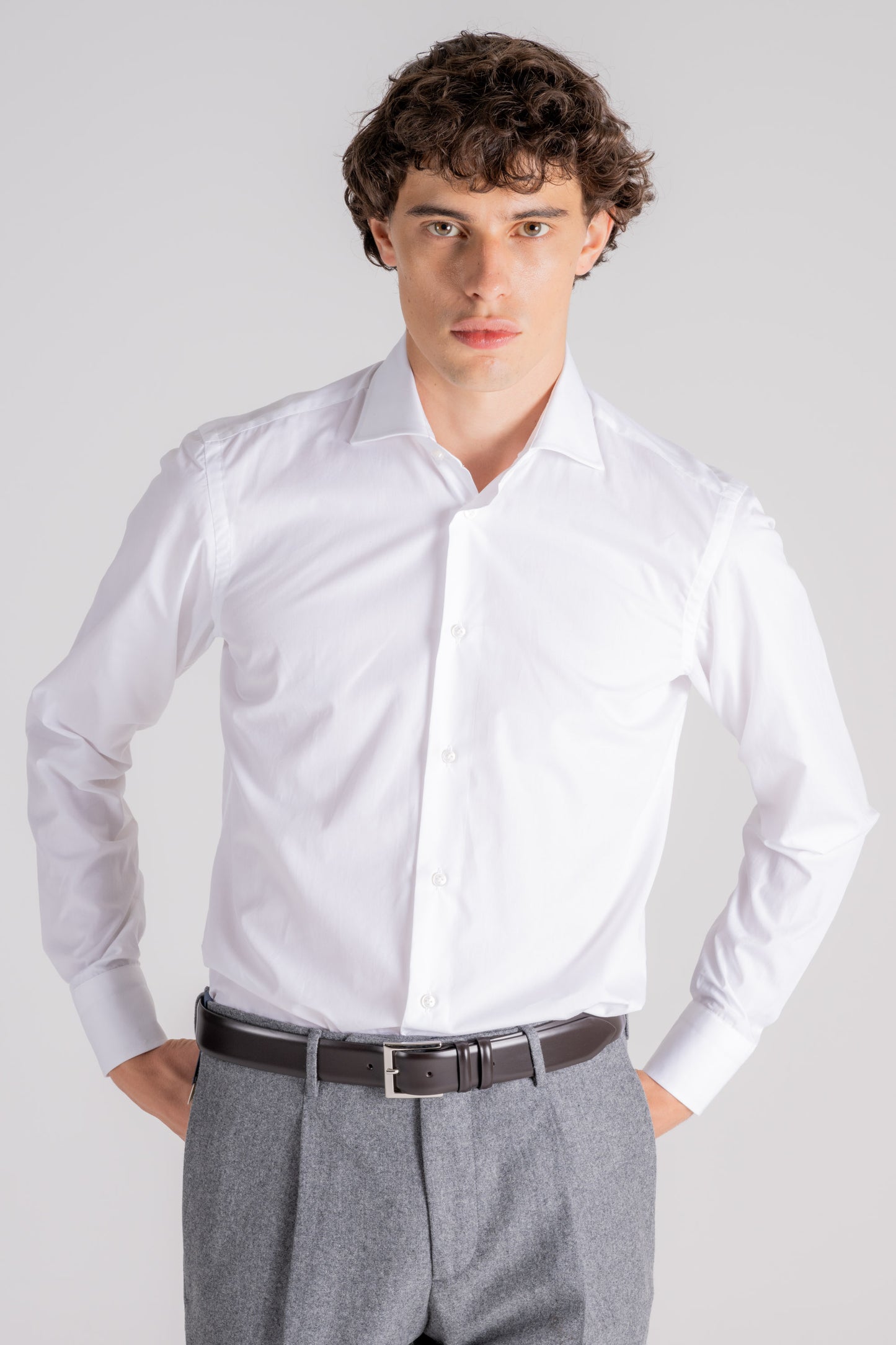  Borriello Camicia Bianco Bianco Uomo - 2