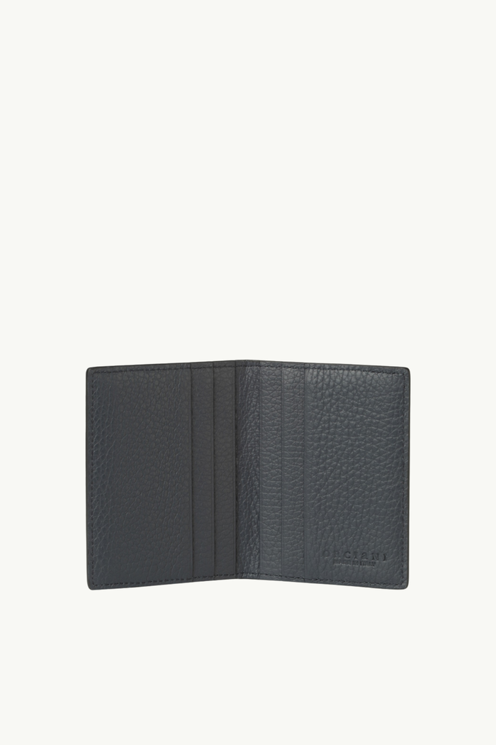 Orciani Portacarte A Libro In Pelle Blu Uomo-2