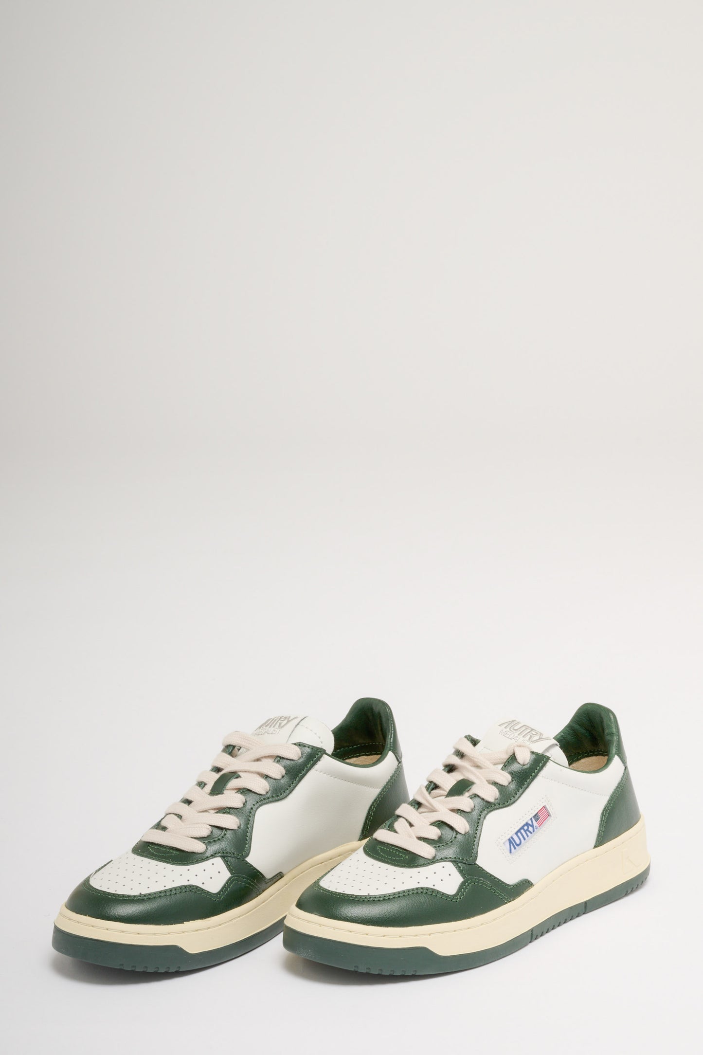  Autry Sneakers Leather/fabric White Verde Donna - 2