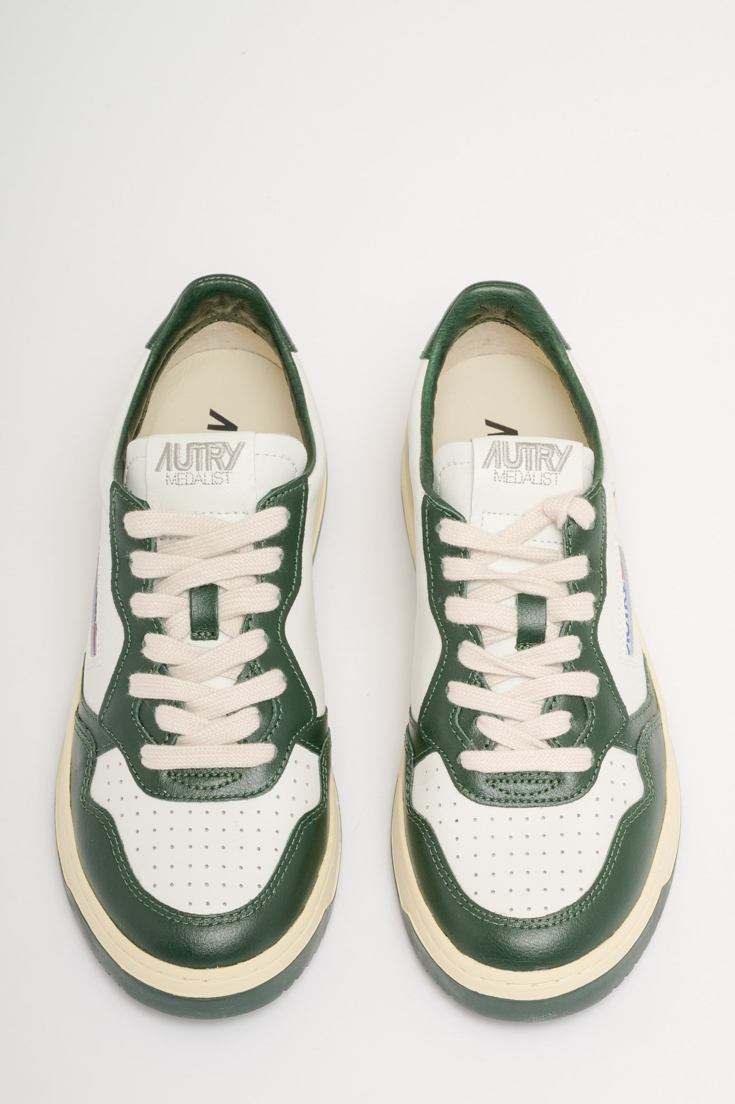  Autry Sneakers Leather/fabric White Verde Donna - 4