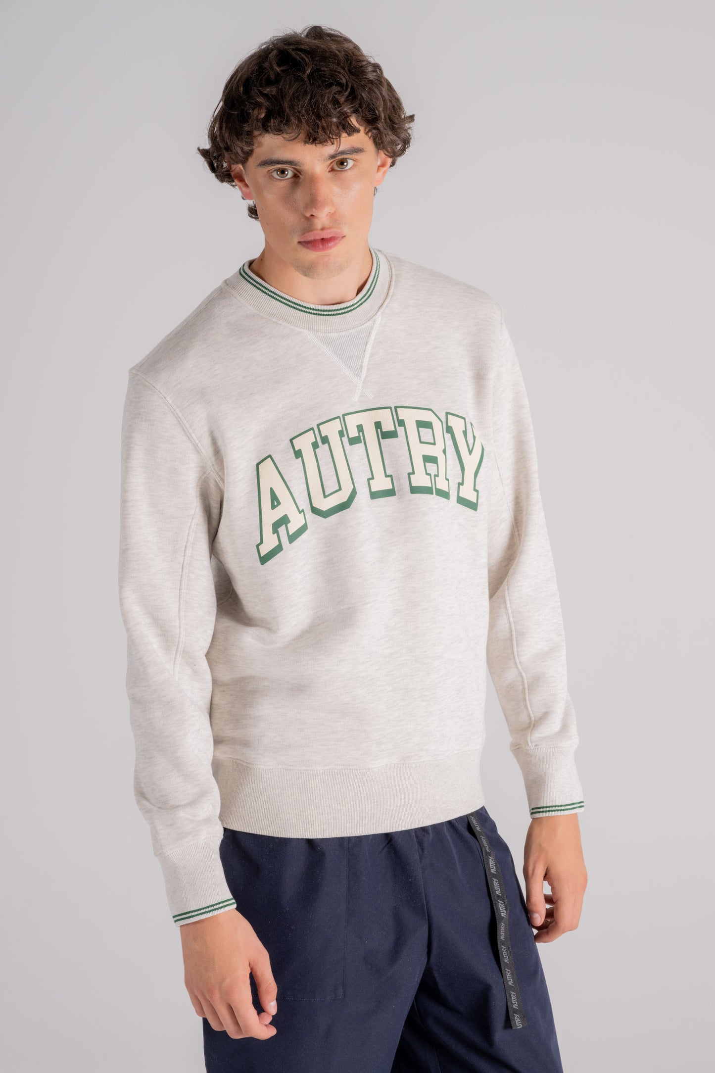  Autry Sweatshirt 90% Cotton 10% Polyester Grey Beige Uomo - 4