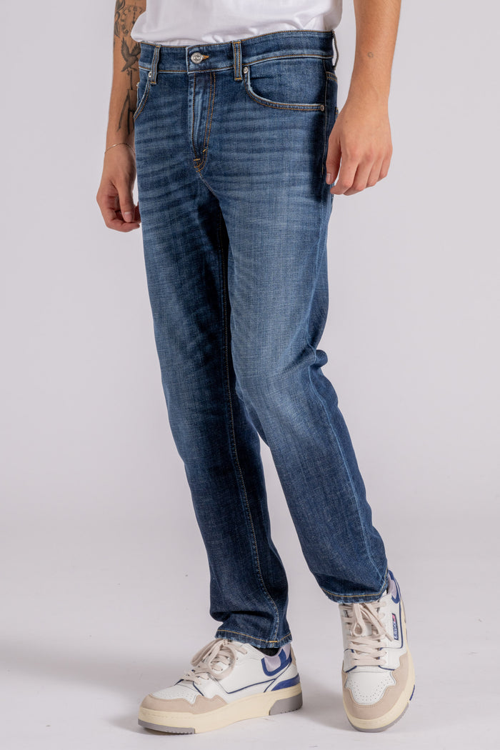 Department 5 Jeans Talk Dritto Crop Cotone Blu-2