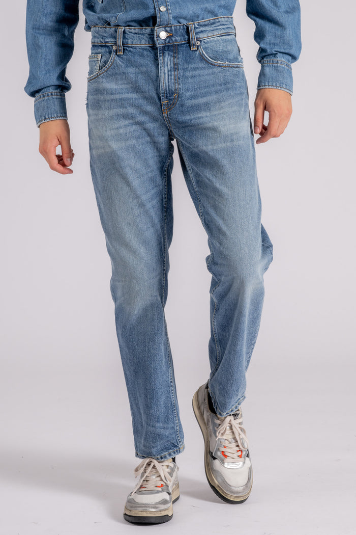 Department 5 Jeans Talk Dritto Crop 100% Cotone Blu-2