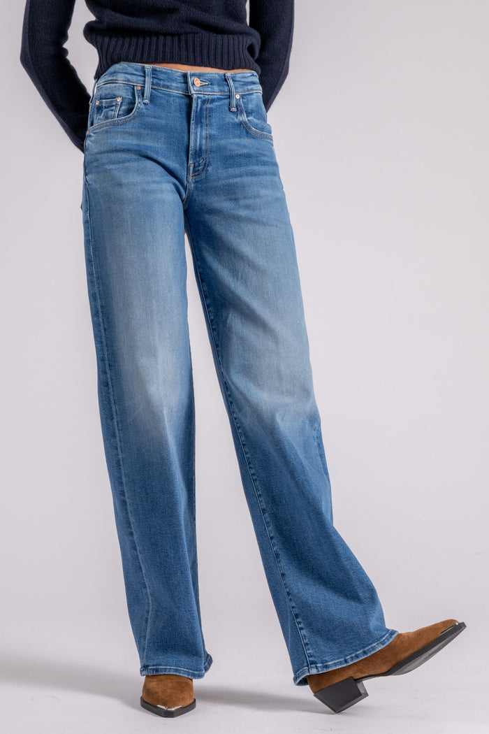 Mother Jeans The Mid-Rise Maven Sneak Cotton/Modal/Polyester/Elastane Blue