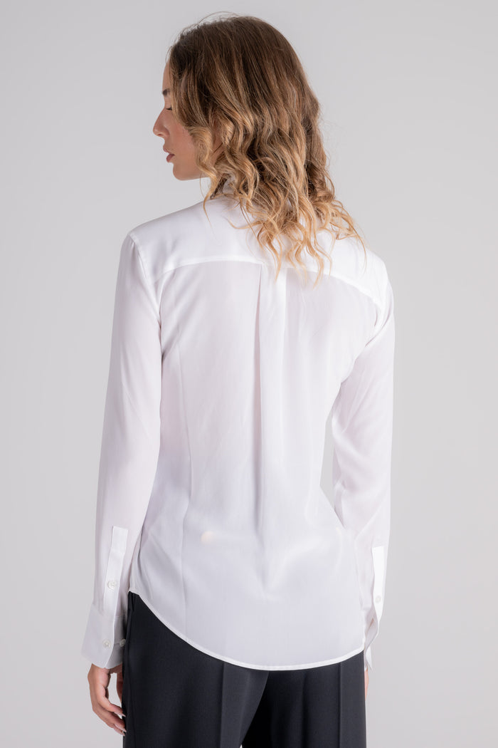  Equipment Femme White Shirt 100% Silk Bianco Donna - 4