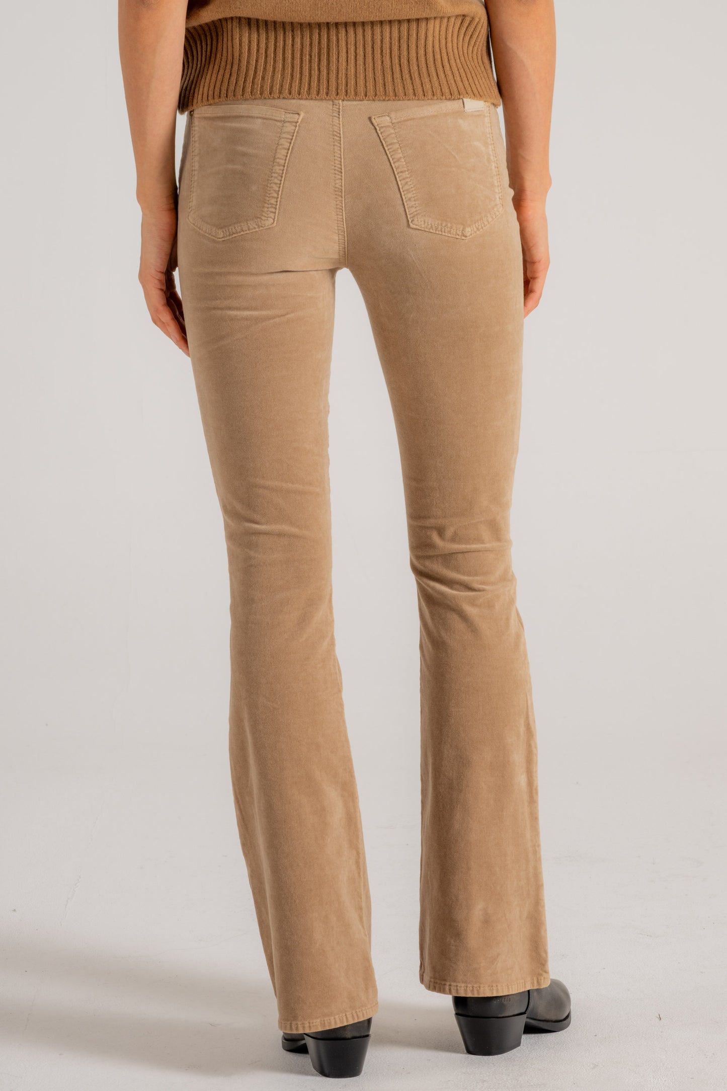  7 For All Mankind Jeans Hw Ali Velvet Cafe Crema Beige Beige Donna - 5