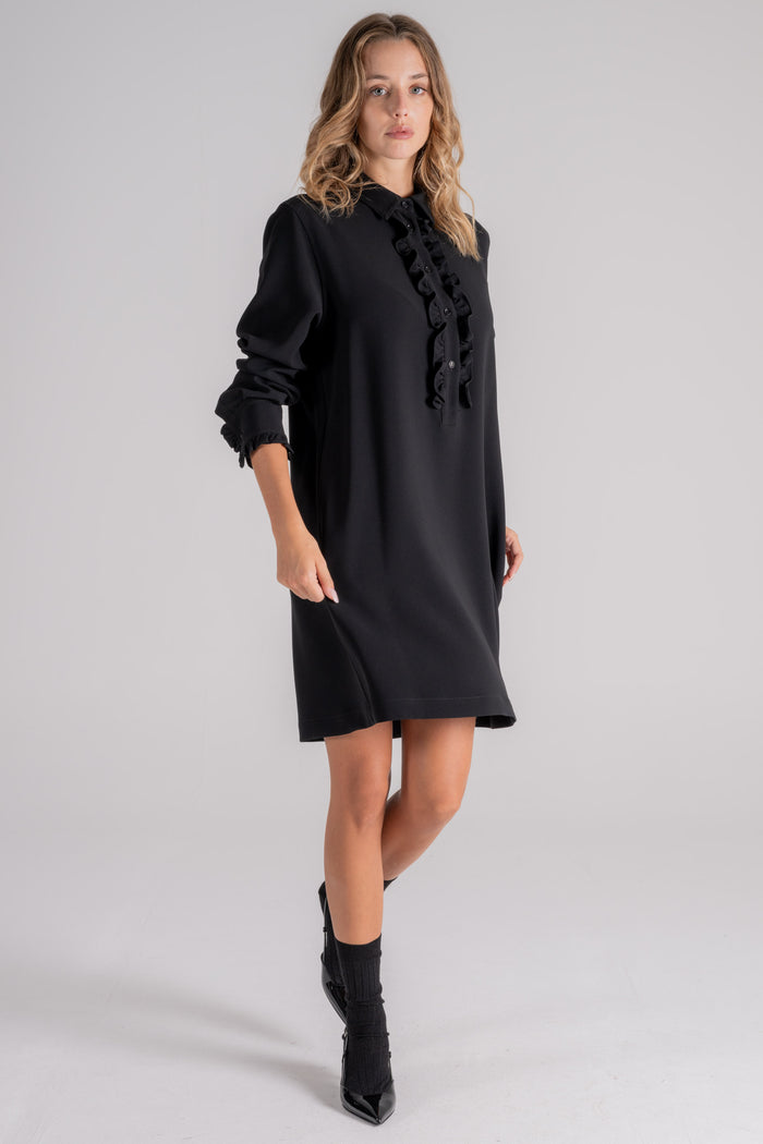  Aspesi Black Dress 70% Triacetate 30% Polyester Nero Donna - 3