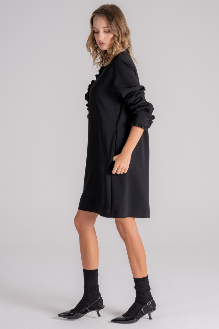  Aspesi Black Dress 70% Triacetate 30% Polyester Nero Donna - 4