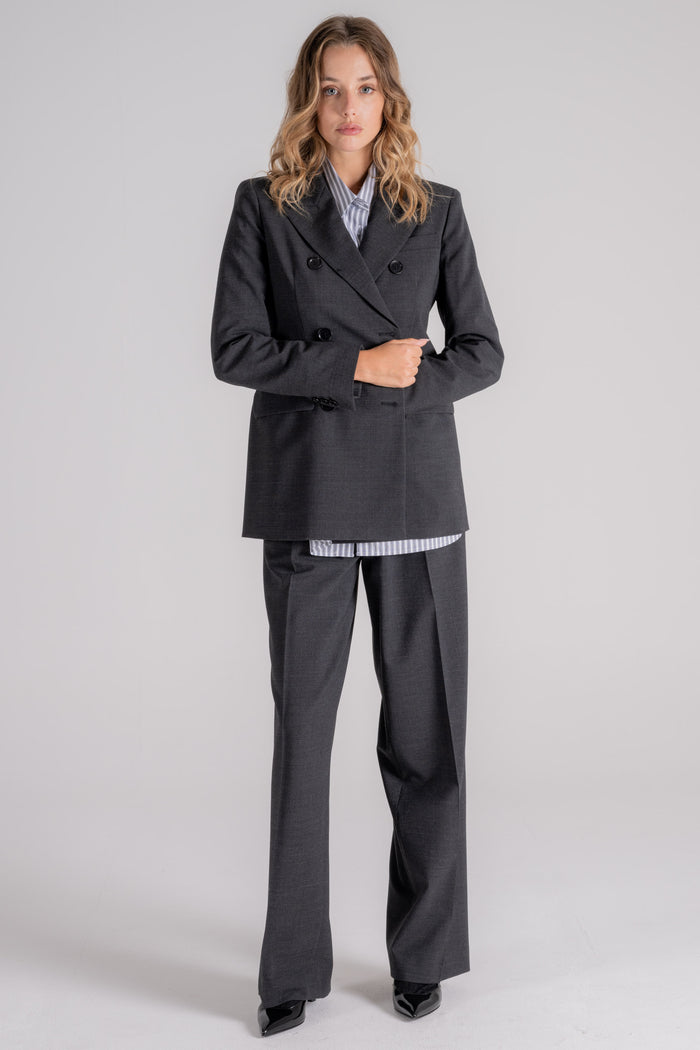 Aspesi Grey Polyester/Virgin Wool Suit