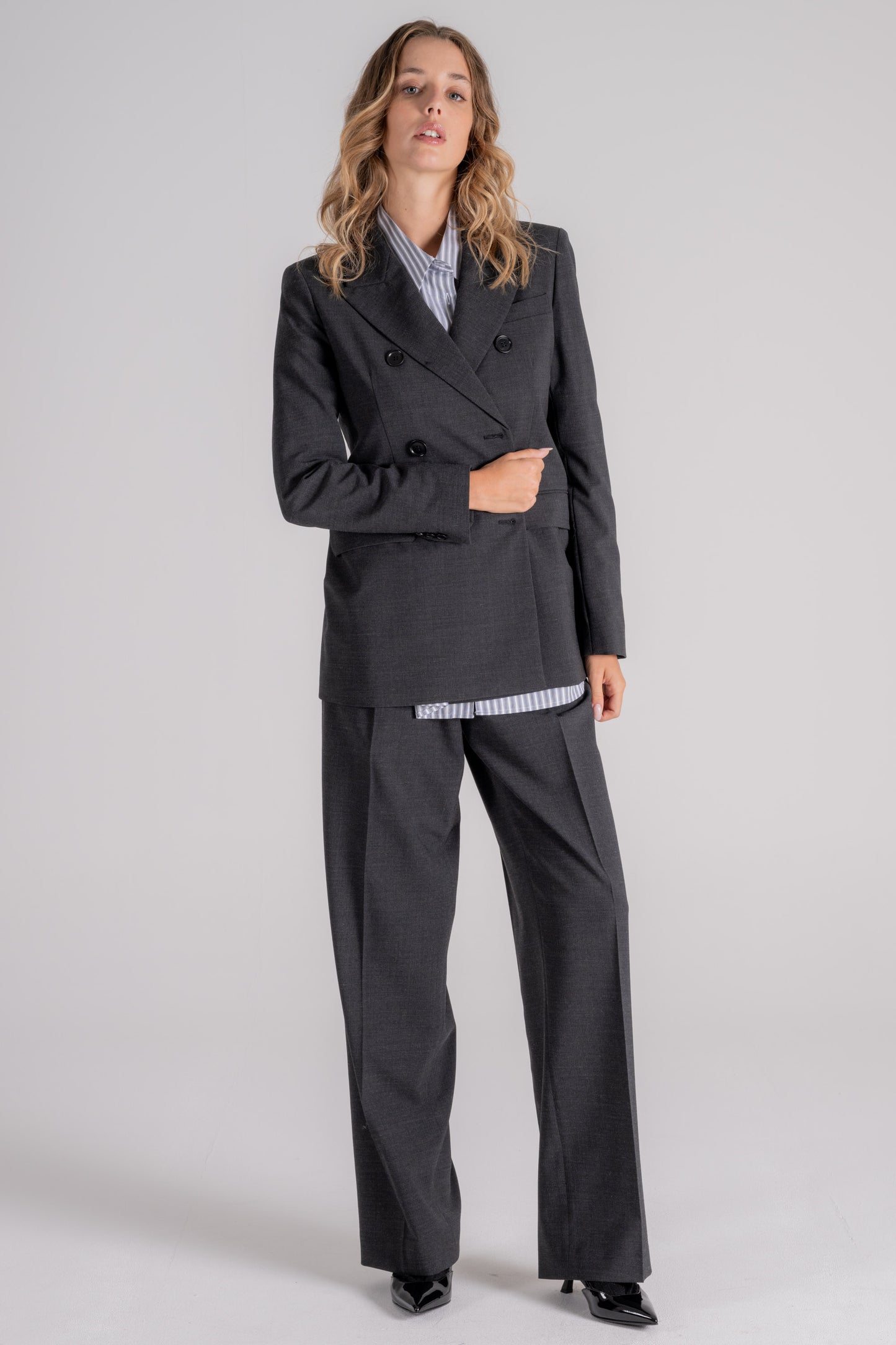  Aspesi Grey Polyester/virgin Wool Suit Grigio Donna - 2