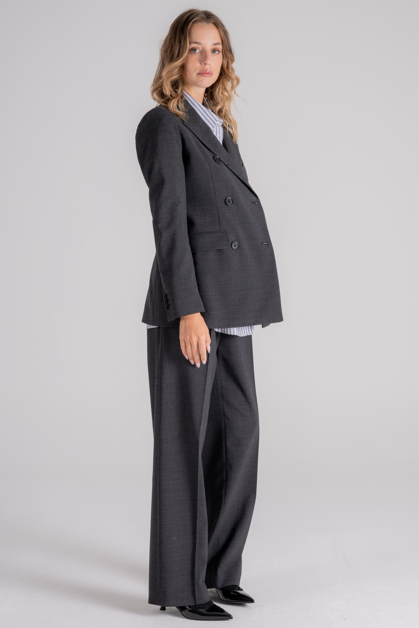  Aspesi Grey Polyester/virgin Wool Suit Grigio Donna - 3