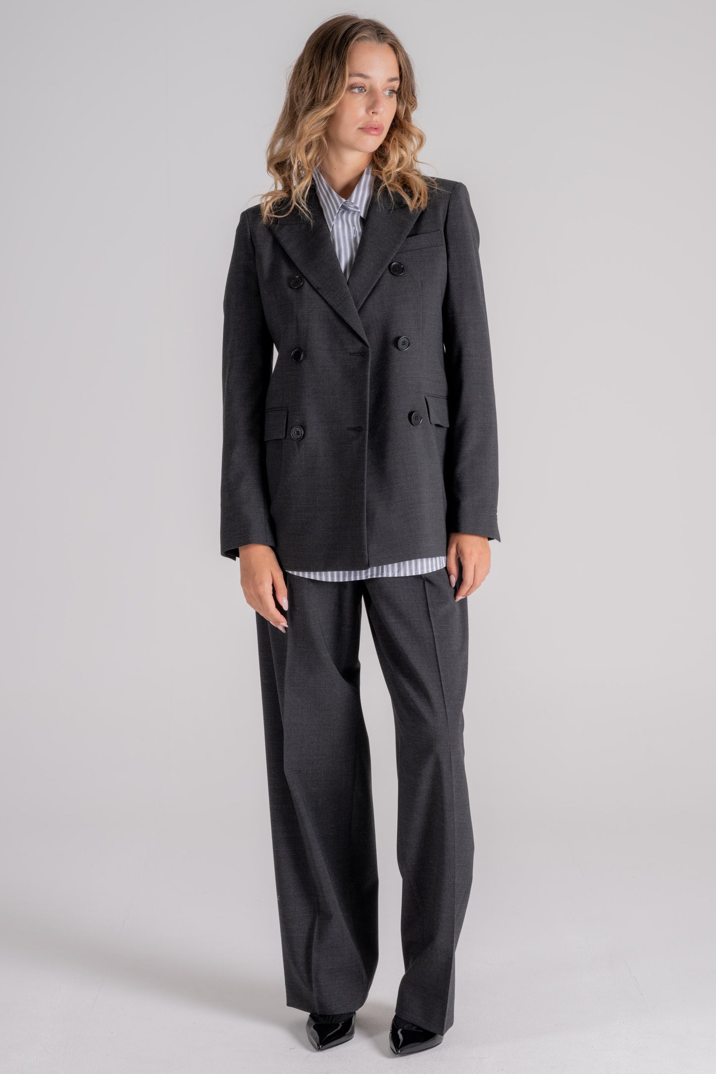  Aspesi Grey Polyester/virgin Wool Suit Grigio Donna - 4