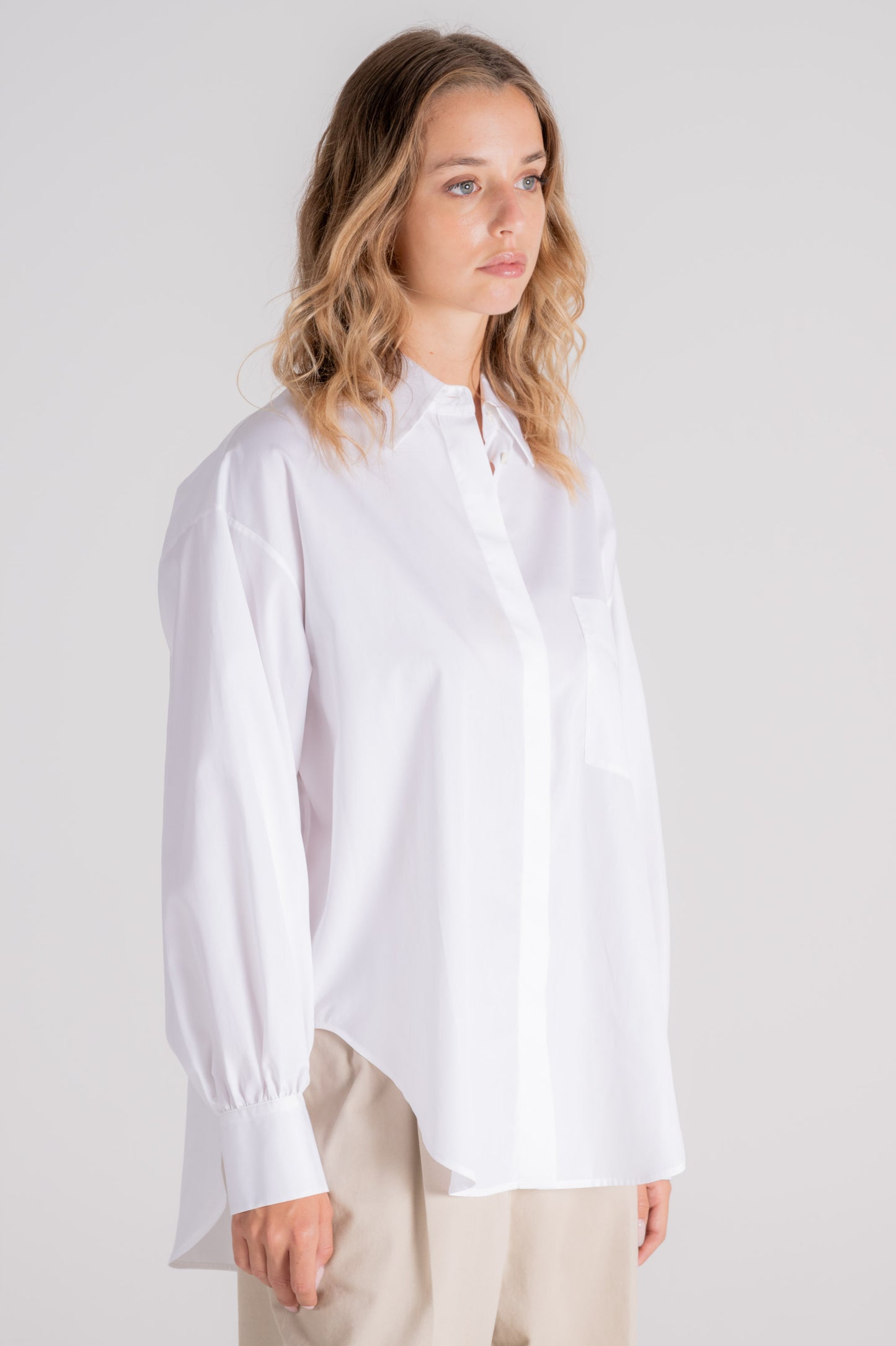  Aspesi Shirt 100% Cotton White Bianco Donna - 3