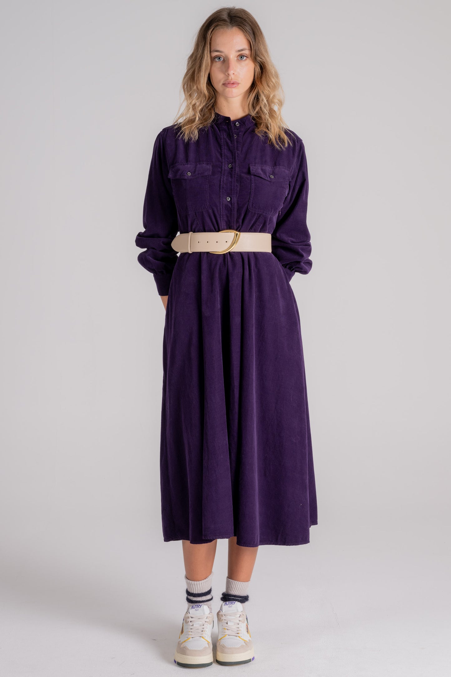  Aspesi Purple Dress In 100% Cotton Viola Donna - 1