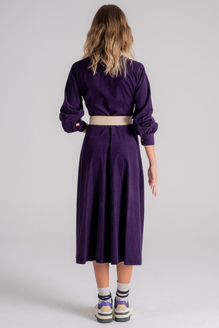  Aspesi Purple Dress In 100% Cotton Viola Donna - 5