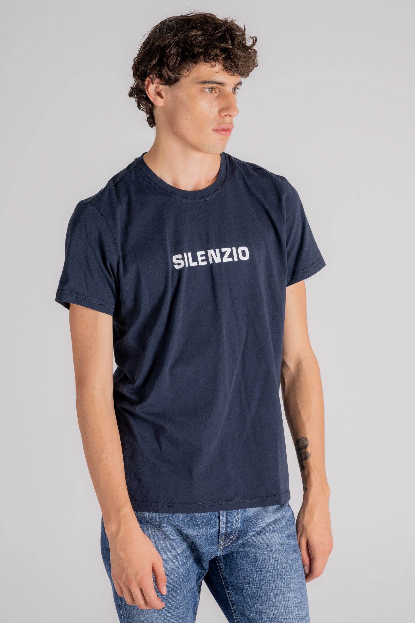  Aspesi T-shirt Silence Cotton Blue Blu Uomo - 1