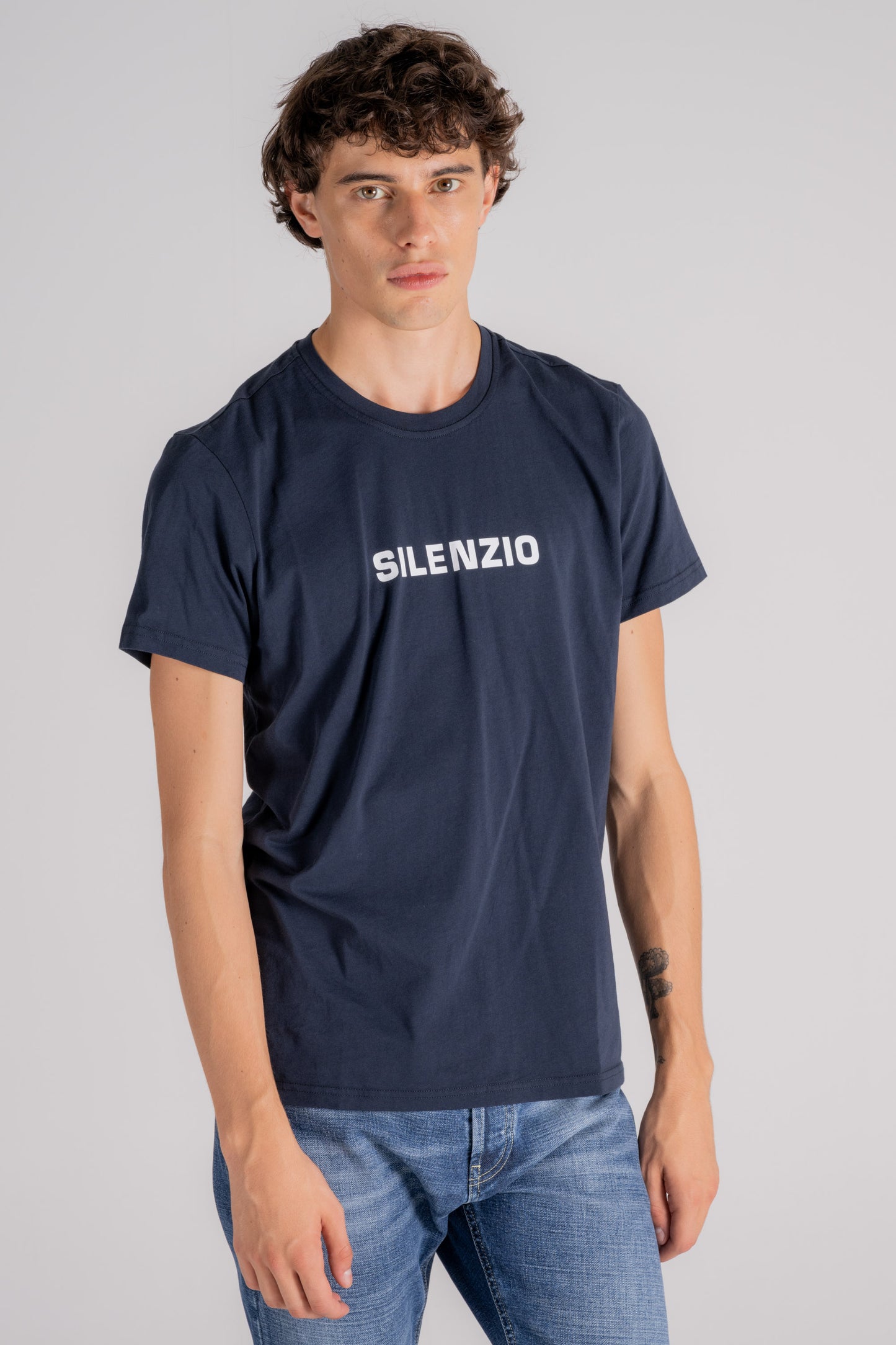  Aspesi T-shirt Silence Cotton Blue Blu Uomo - 2