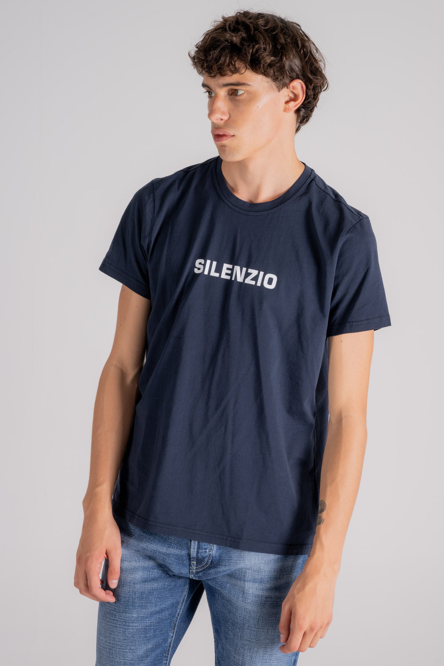  Aspesi T-shirt Silence Cotton Blue Blu Uomo - 3