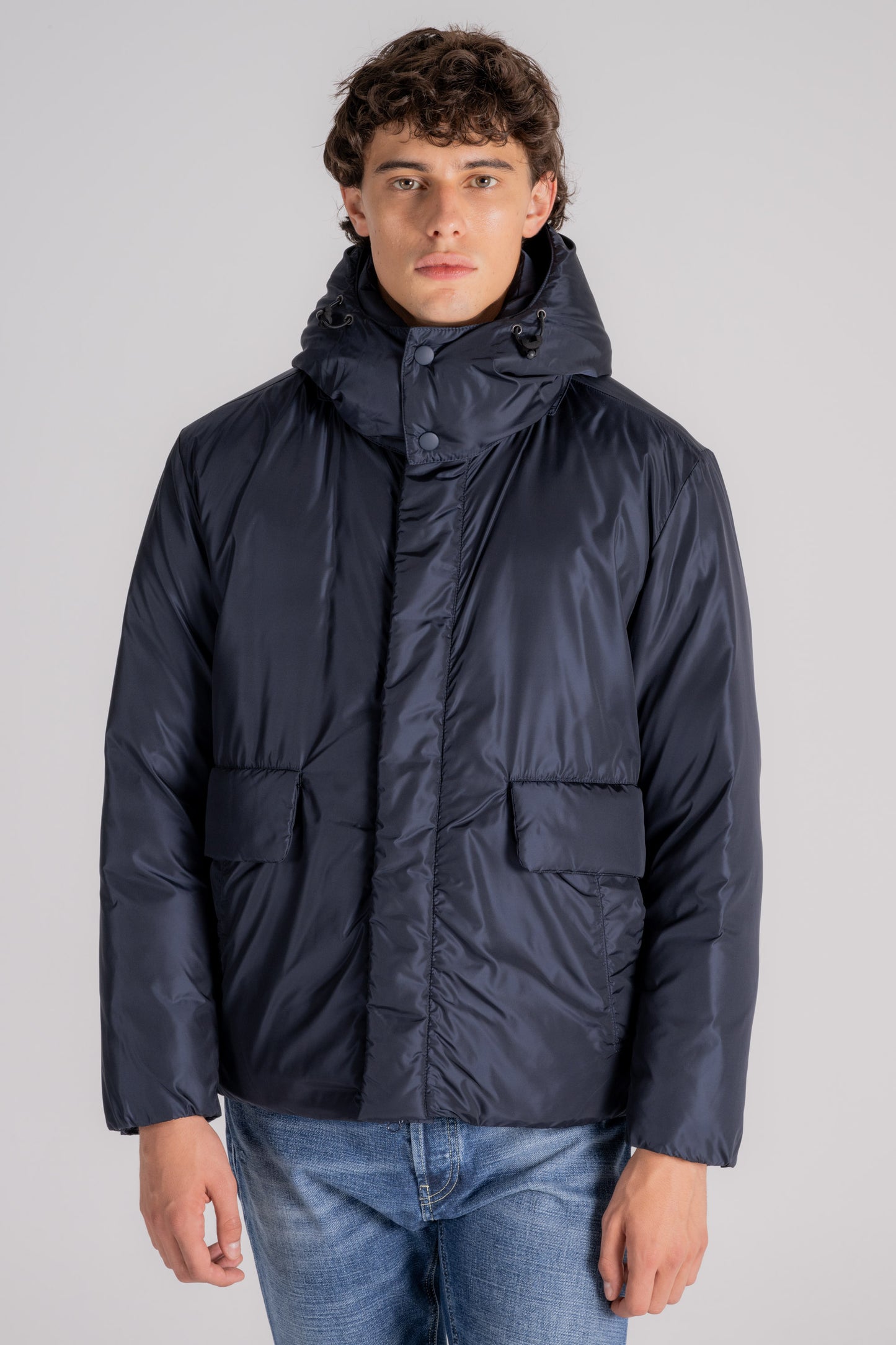  Aspesi Byron Jacket Polyamide Blue Blu Uomo - 1