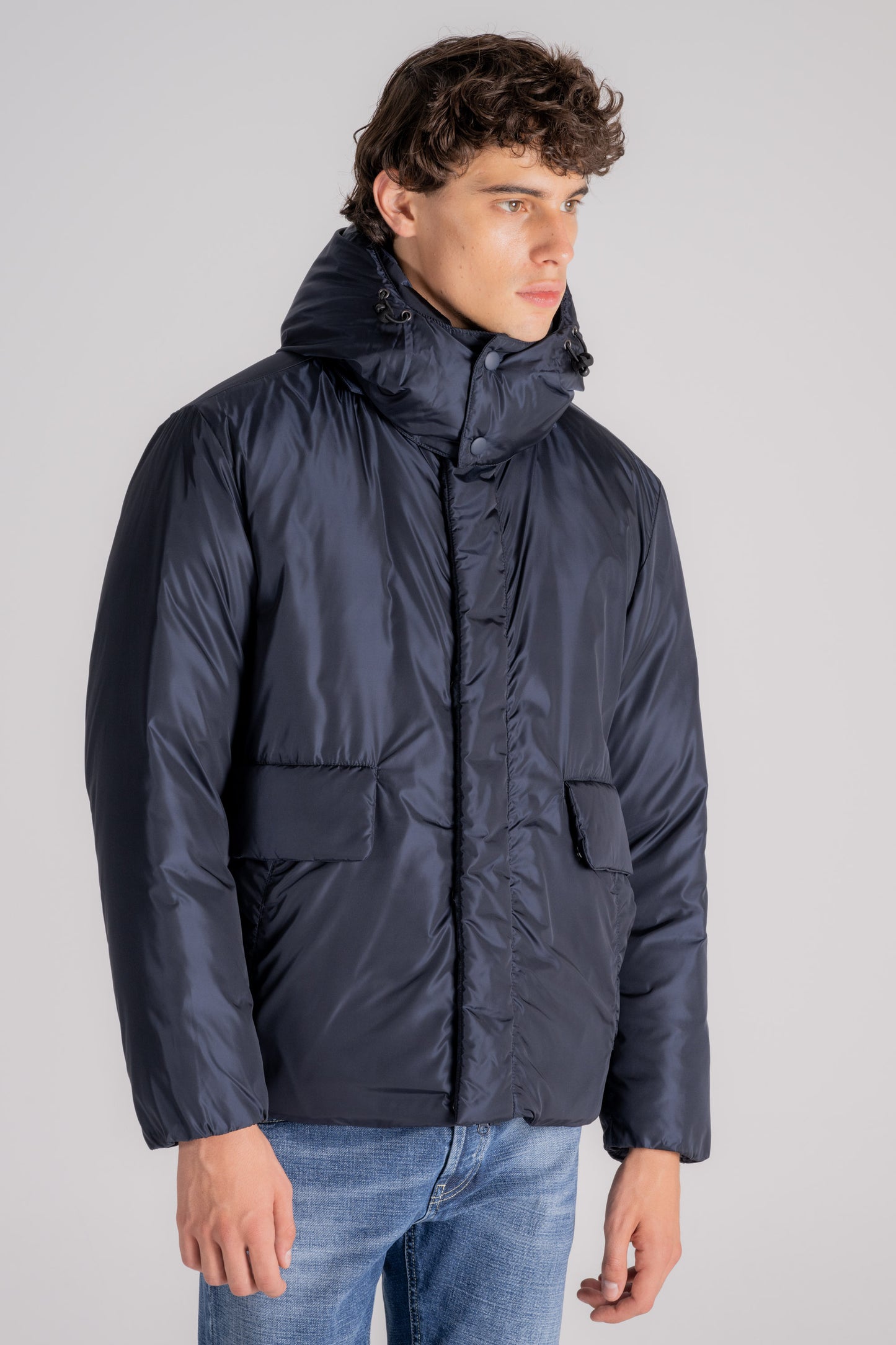  Aspesi Byron Jacket Polyamide Blue Blu Uomo - 2