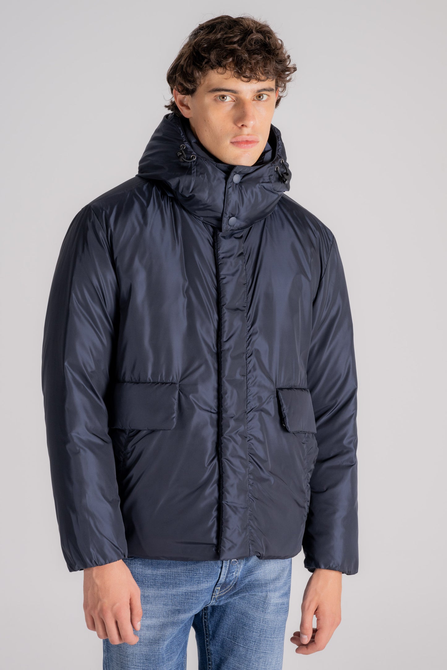  Aspesi Byron Jacket Polyamide Blue Blu Uomo - 3