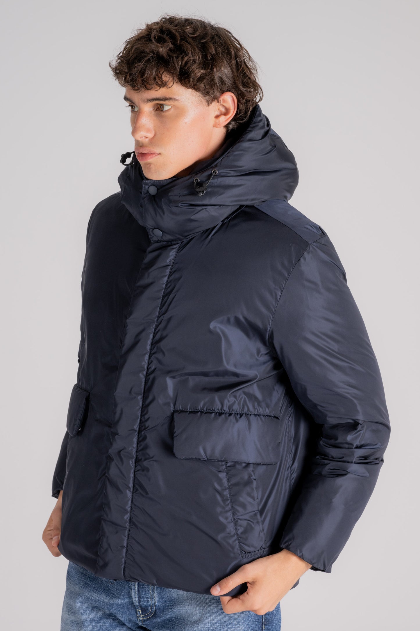  Aspesi Byron Jacket Polyamide Blue Blu Uomo - 4