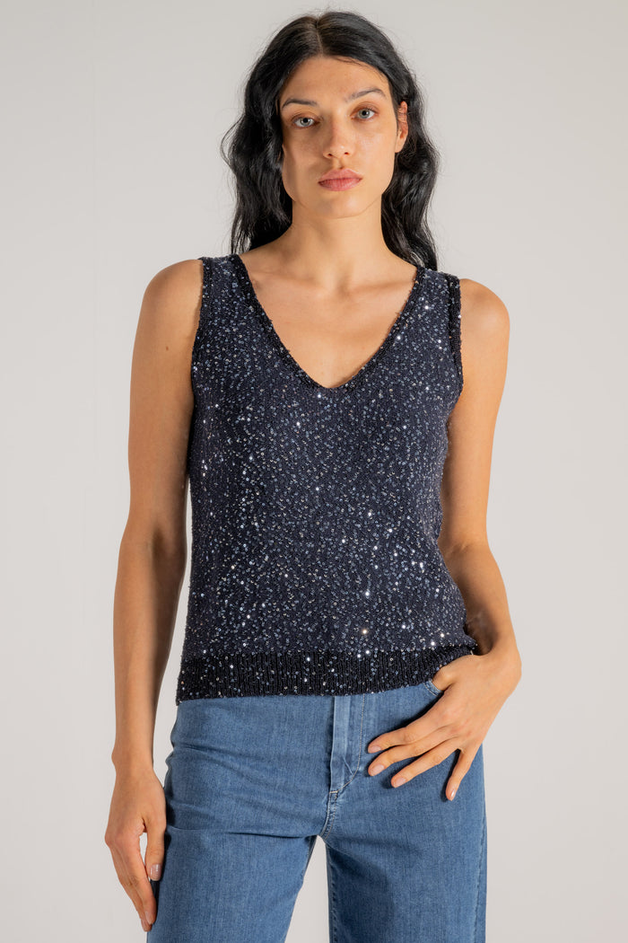 Max Mara Weekend Top Blu Donna