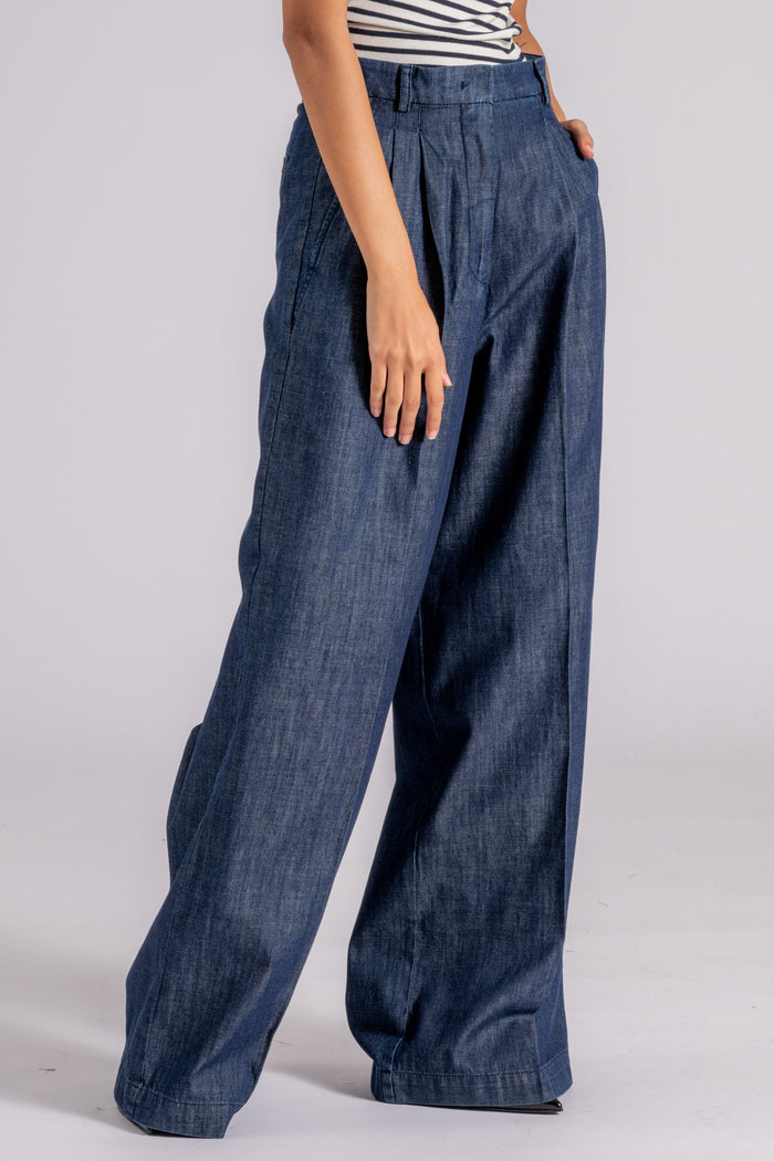 Max Mara Weekend Denim Blue Trousers-2