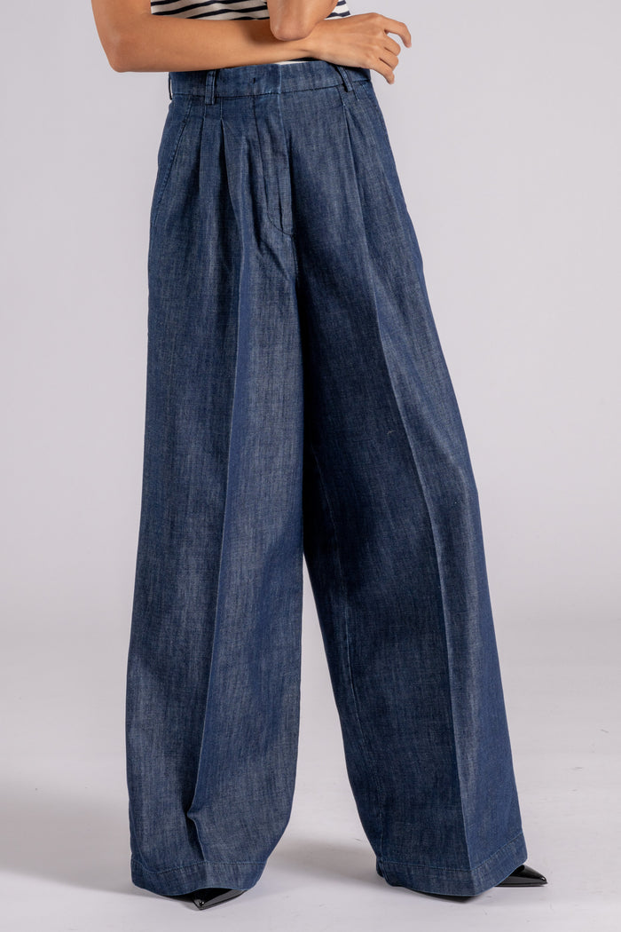  Max Mara Weekend Pantalone Denim Blu Blu Donna - 4