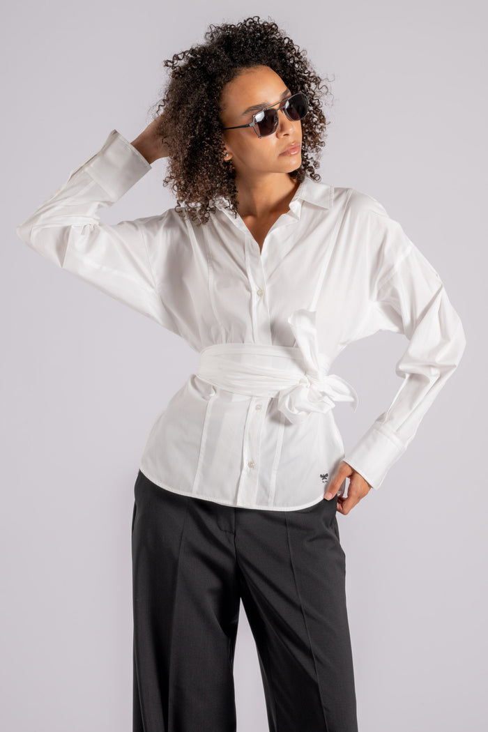  Max Mara Weekend Cotton Shirt White Bianco Donna - 3