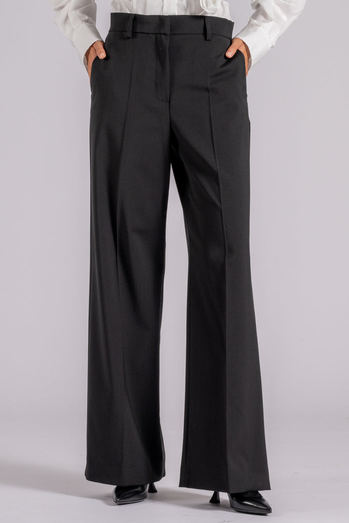 Max Mara Weekend Virgin Wool Black Trousers