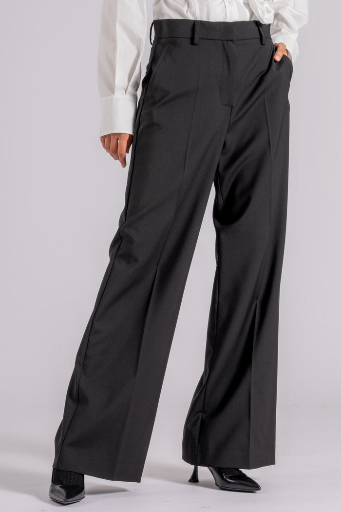 Max Mara Weekend Virgin Wool Black Trousers-2