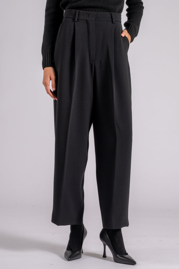  Max Mara Weekend Black Trousers In Triacetate/polyester Nero Donna - 3