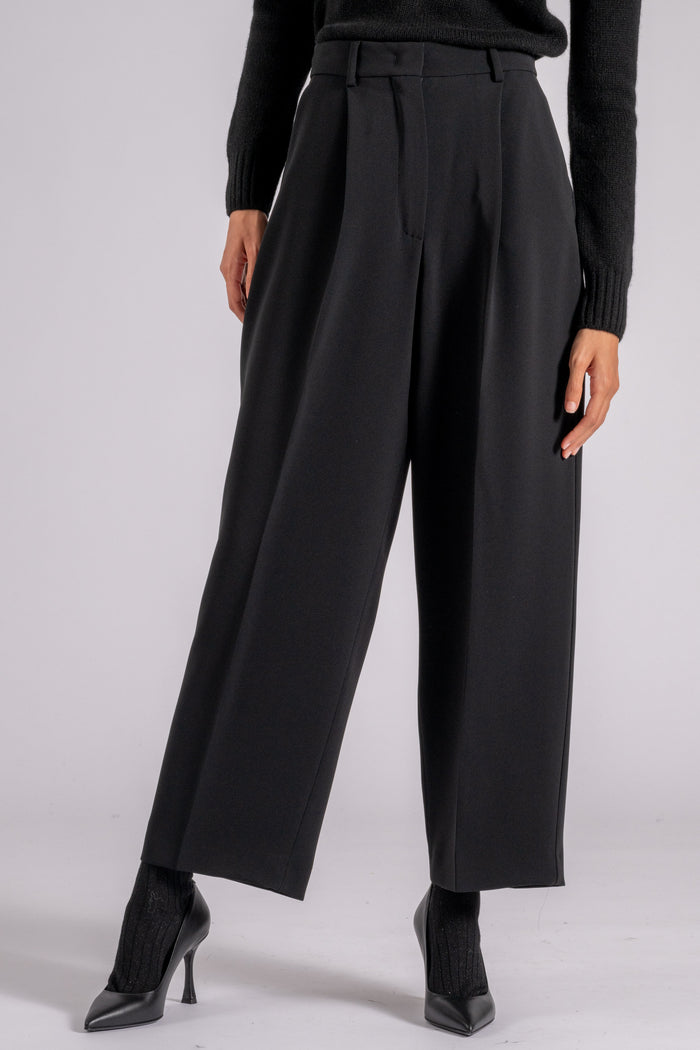  Max Mara Weekend Black Trousers In Triacetate/polyester Nero Donna - 4