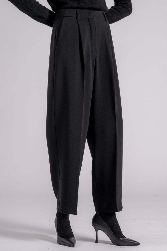  Max Mara Weekend Black Trousers In Triacetate/polyester Nero Donna - 5