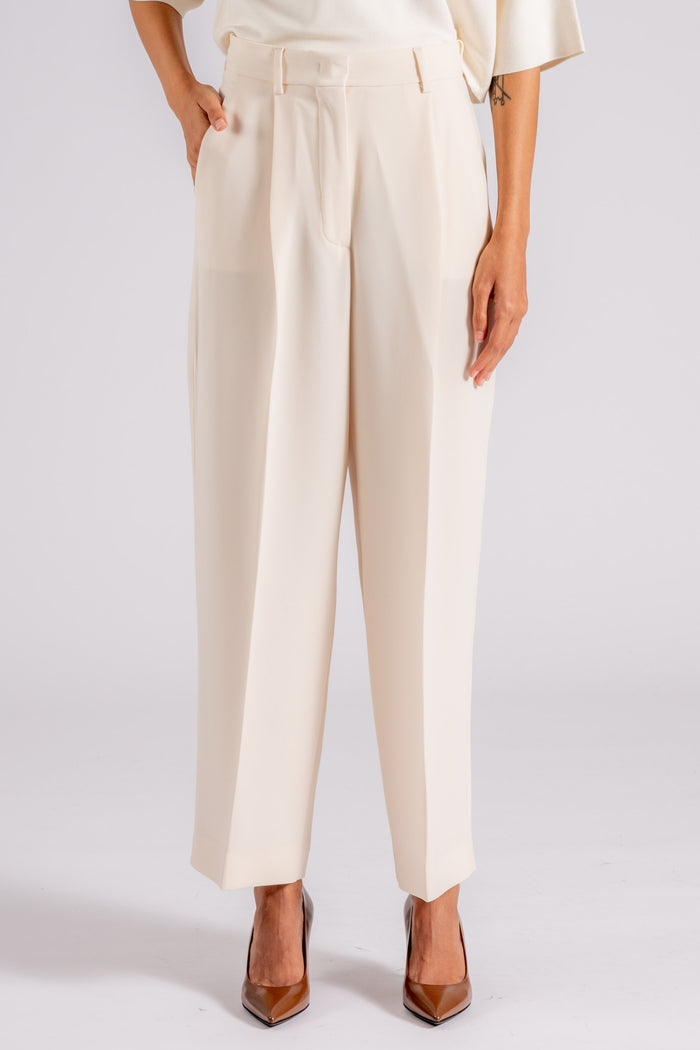 Max Mara Weekend Triacetate/Polyester Beige Trousers