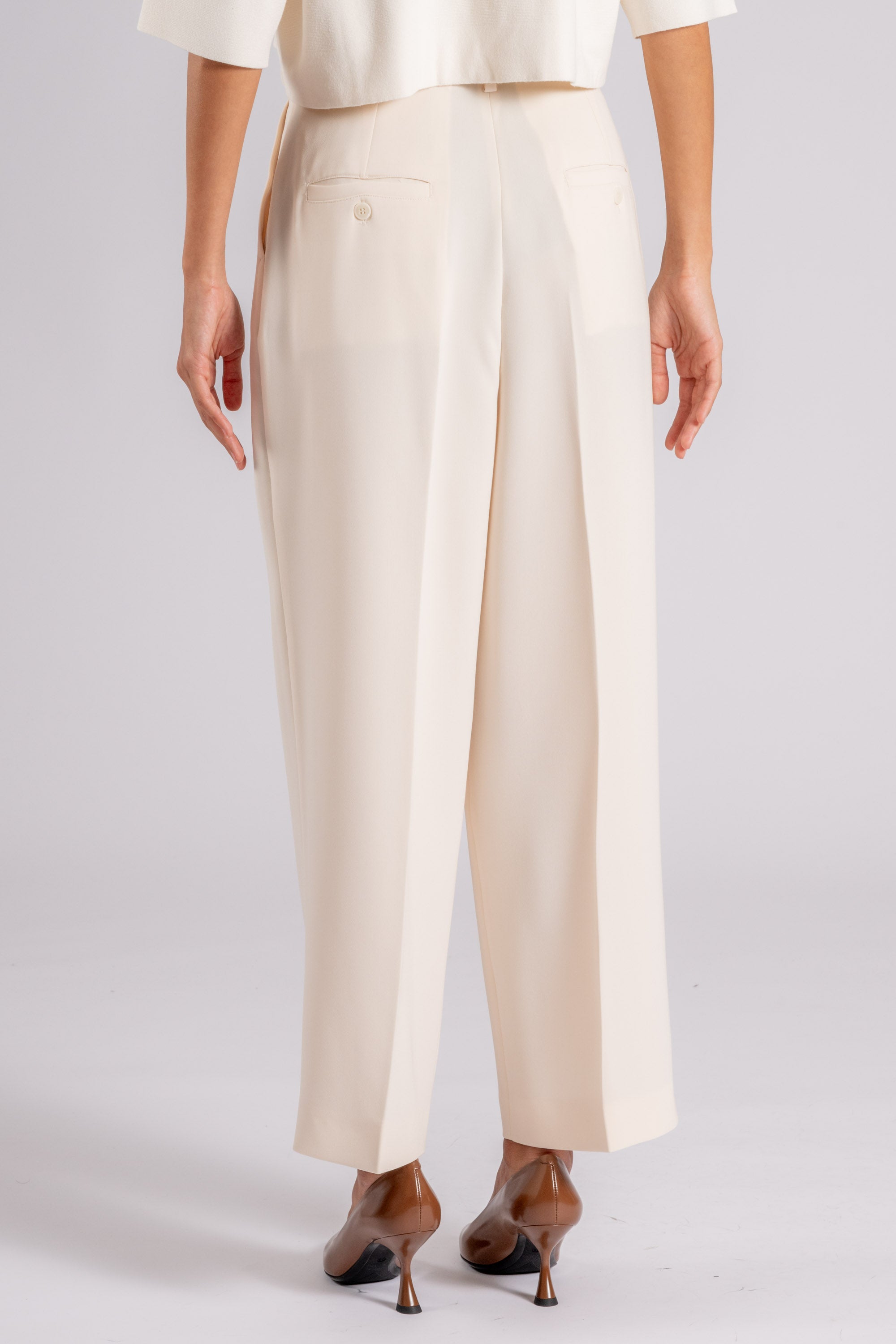 Max Mara Weekend Triacetate/polyester Beige Trousers Beige