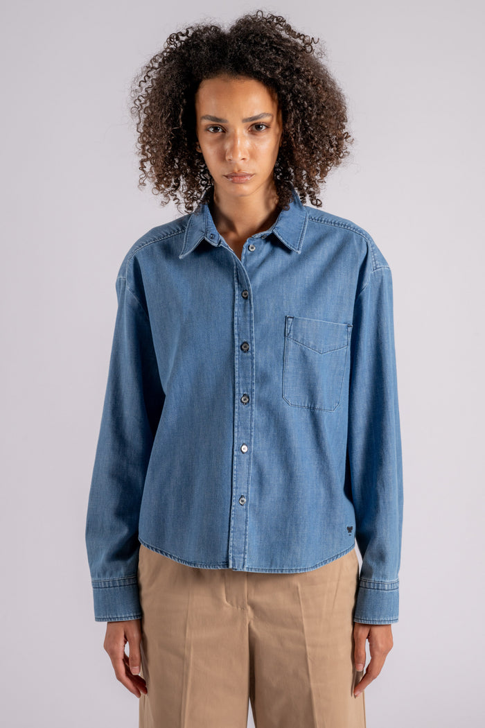 Max Mara Weekend Camicia 100% CO Blu