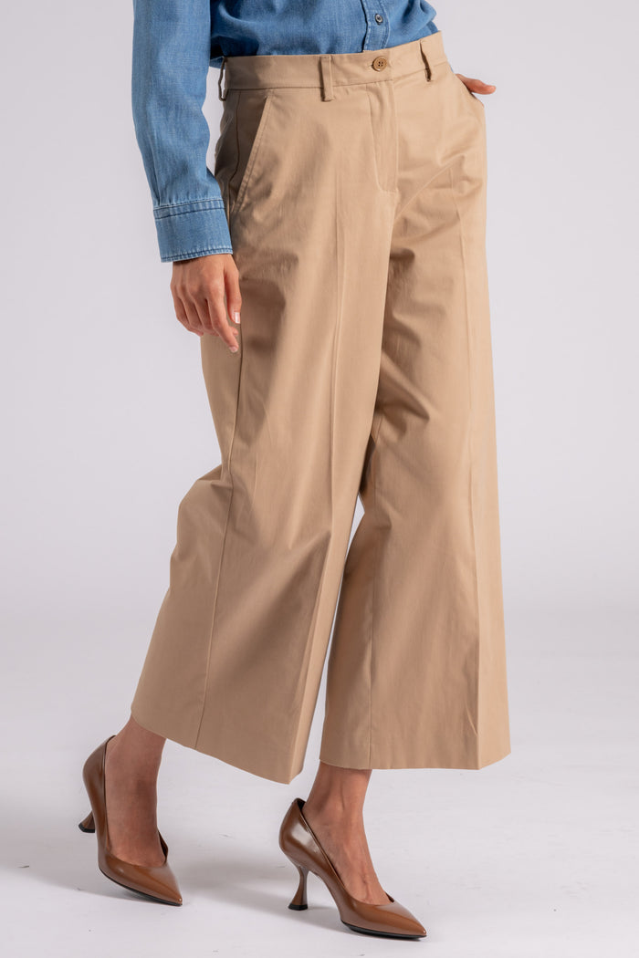  Max Mara Weekend Cotton/elastane Beige Trousers Beige Donna - 3