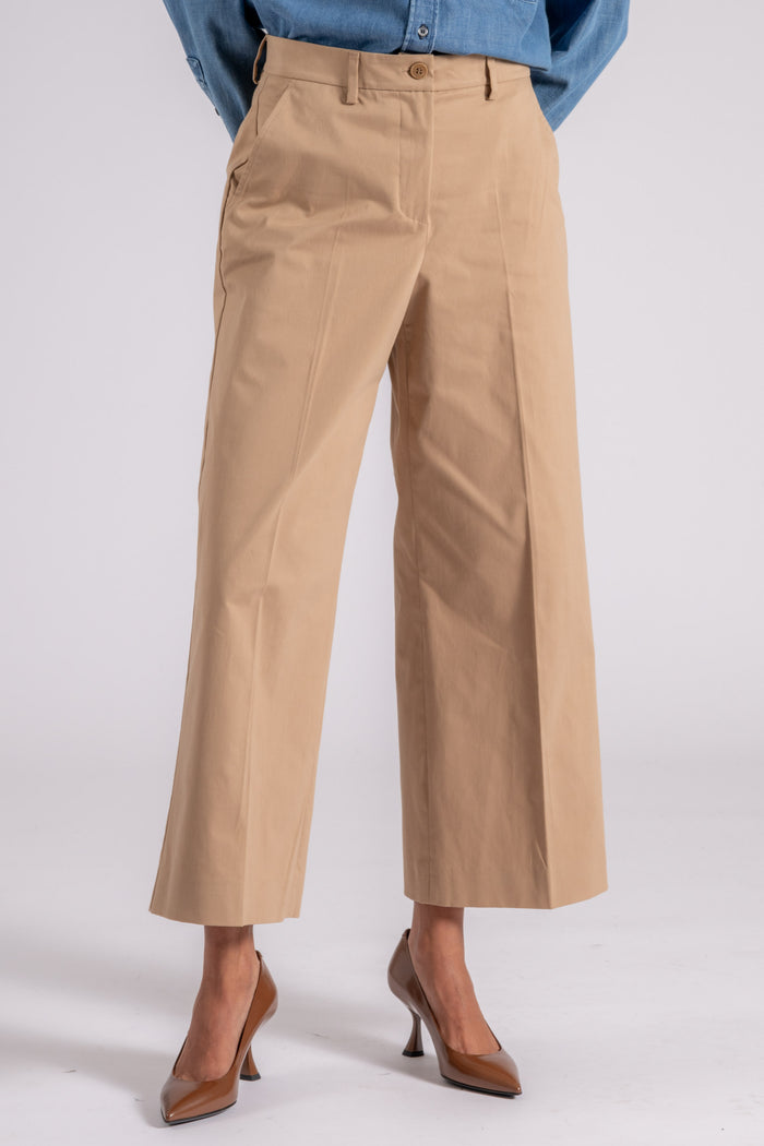  Max Mara Weekend Cotton/elastane Beige Trousers Beige Donna - 4