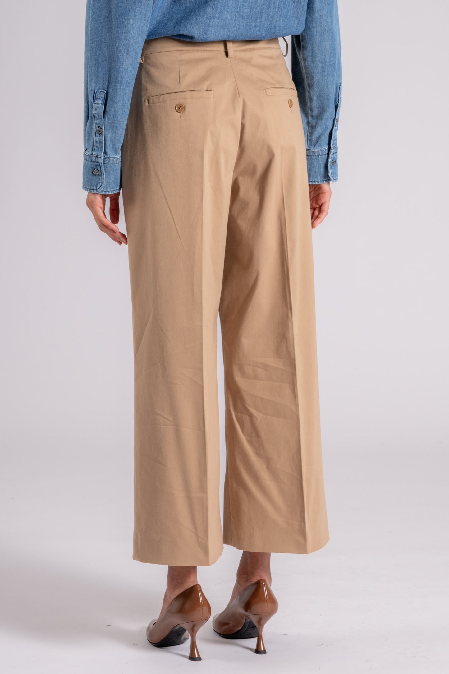  Max Mara Weekend Cotton/elastane Beige Trousers Beige Donna - 5