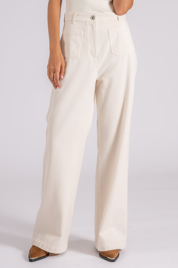 Max Mara Weekend Trousers 100% Cotton Beige