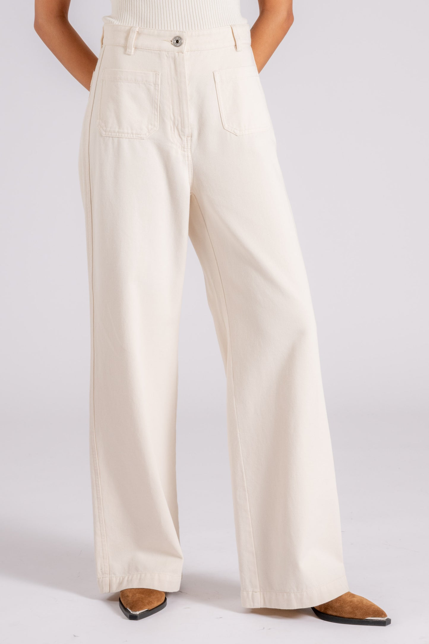  Max Mara Weekend Pantalone 100% Cotone Beige Beige Donna - 2