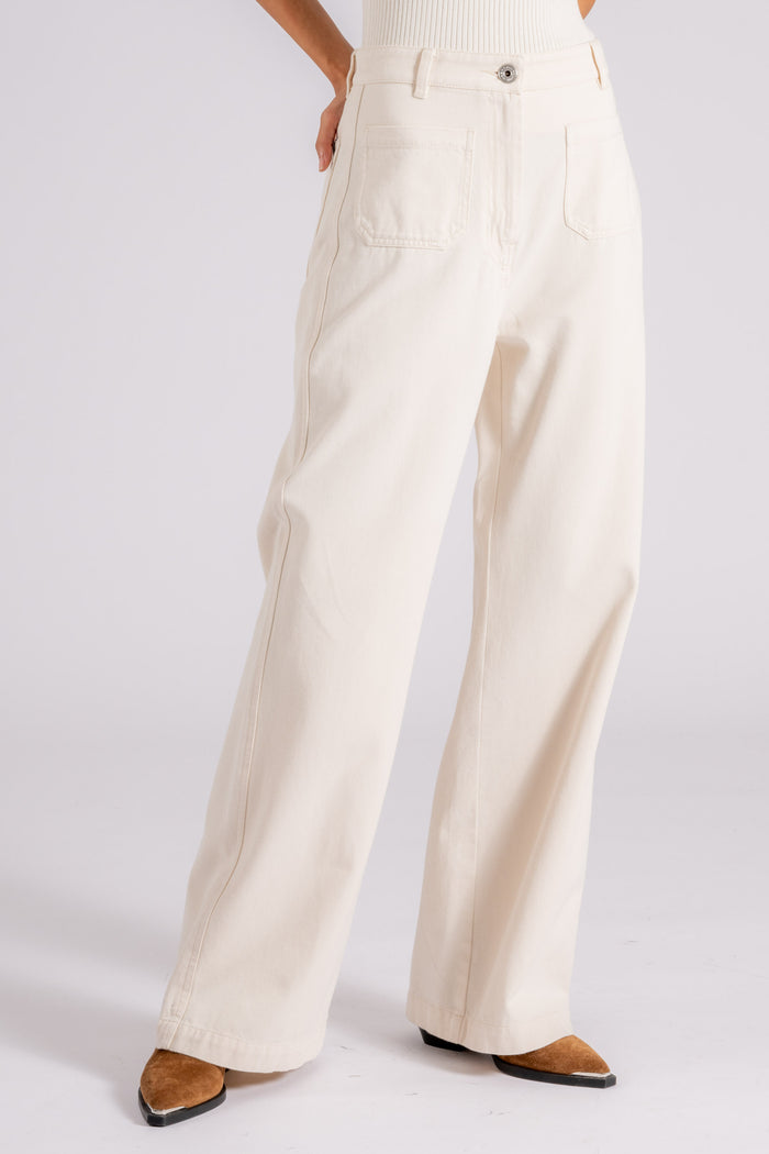  Max Mara Weekend Pantalone 100% Cotone Beige Beige Donna - 3