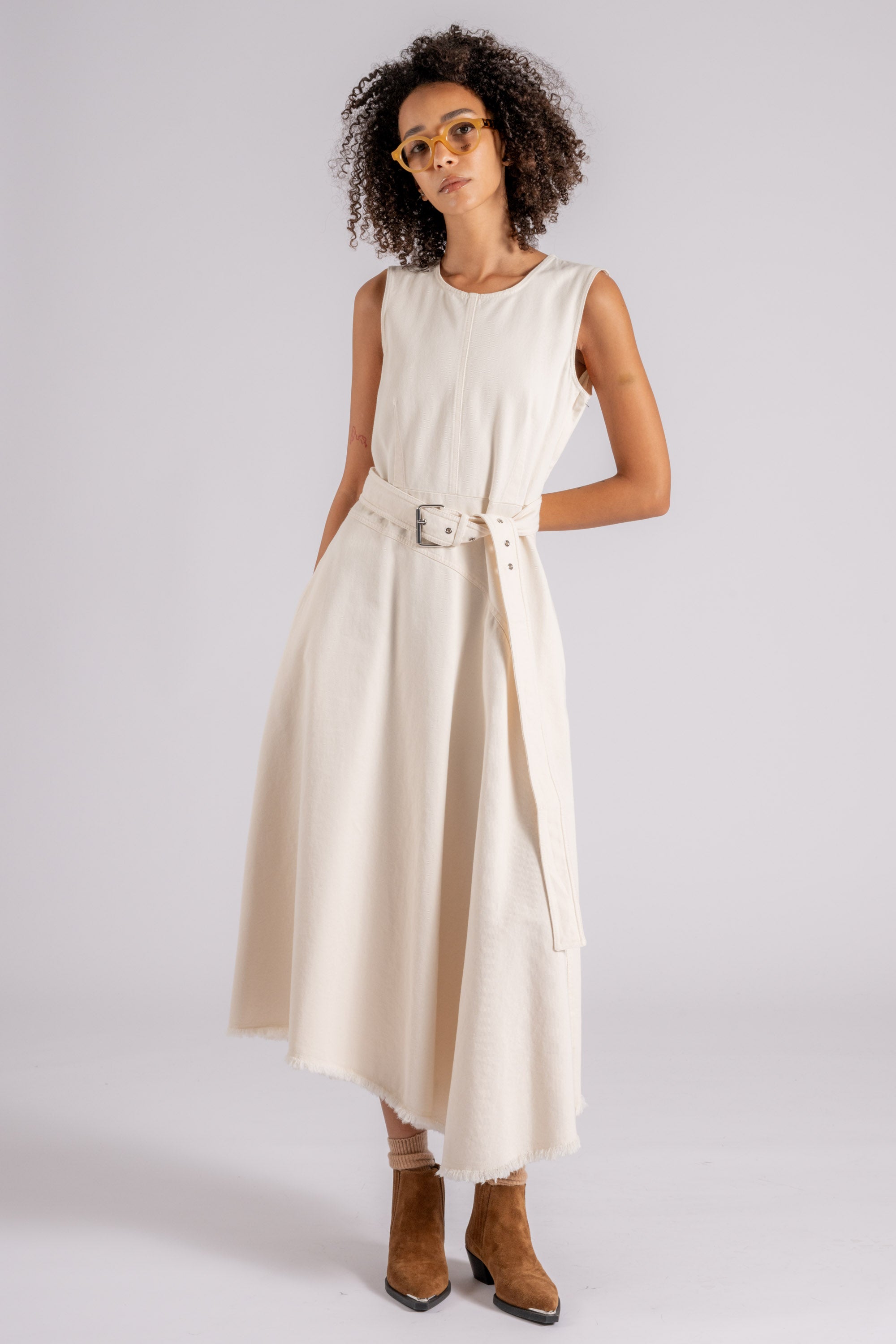 Max Mara Weekend Beige Dress 100% Cotton Ecru Donna » Modamica