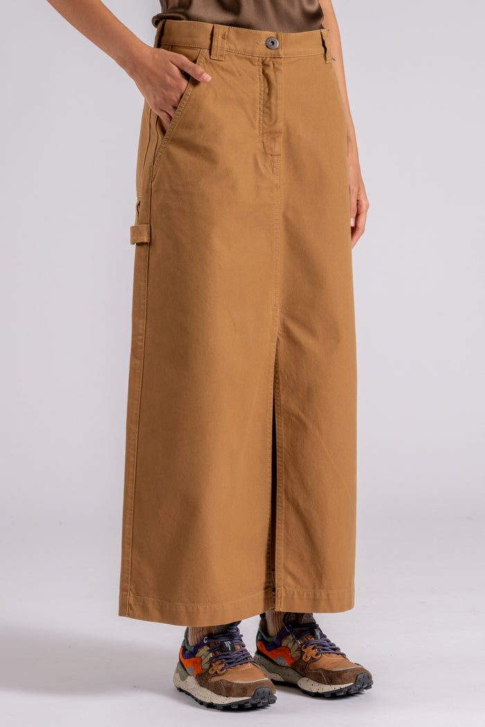 Max Mara Weekend Skirt 100% Cotton Brown-2