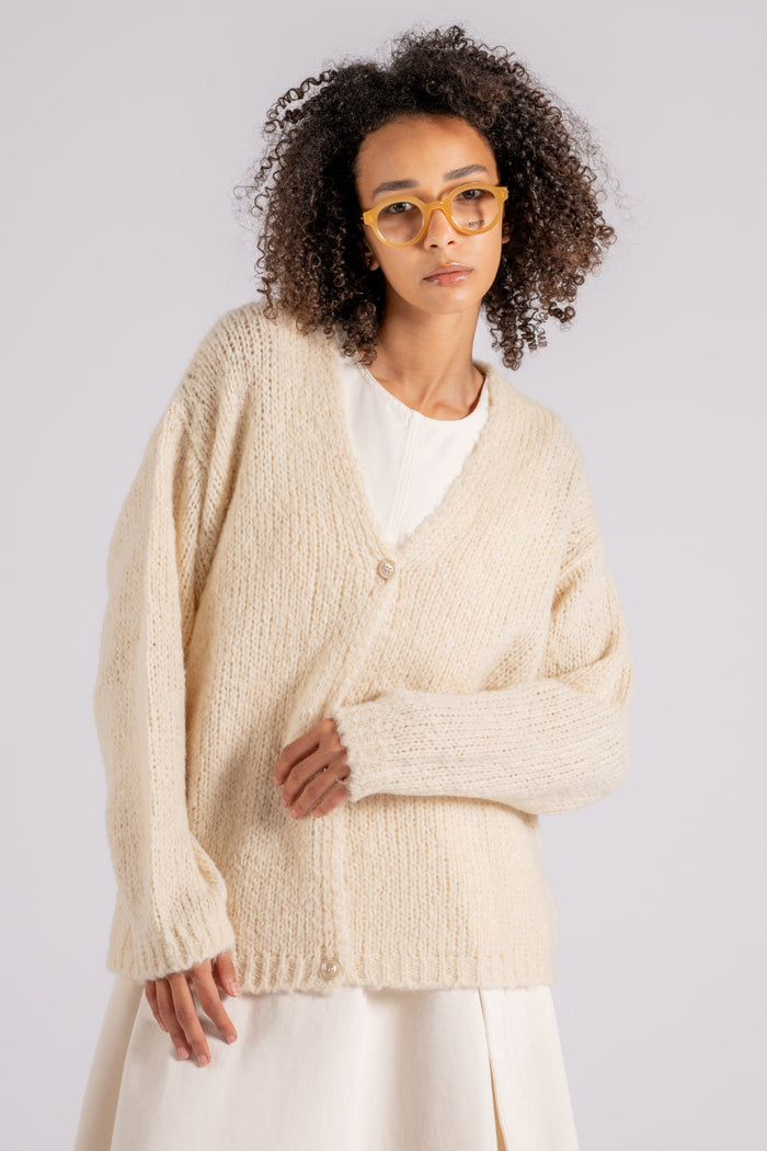 Max Mara Weekend Cardigan Wool/Acrylic/Polyamide/Alpaca Beige-2