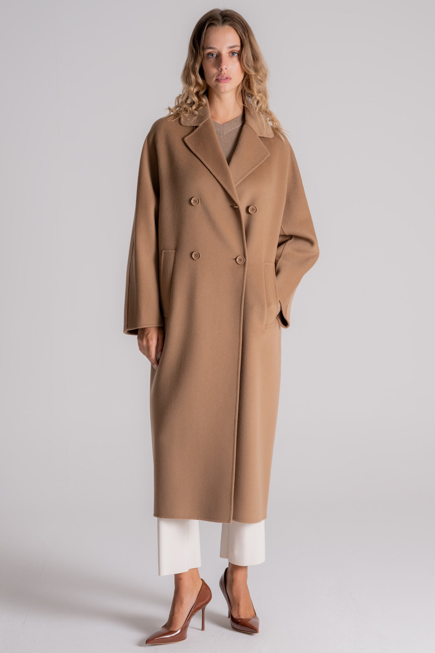  Max Mara S Brown Coat Marrone Donna - 3