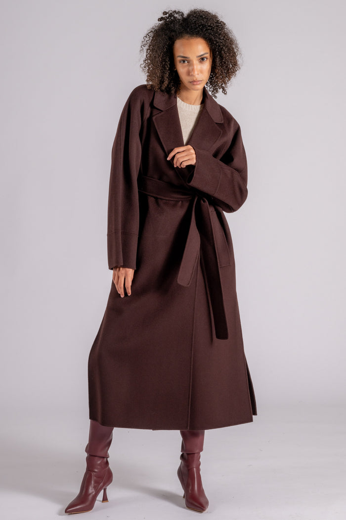 Max Mara S Coat 100% Virgin Wool Brown-2