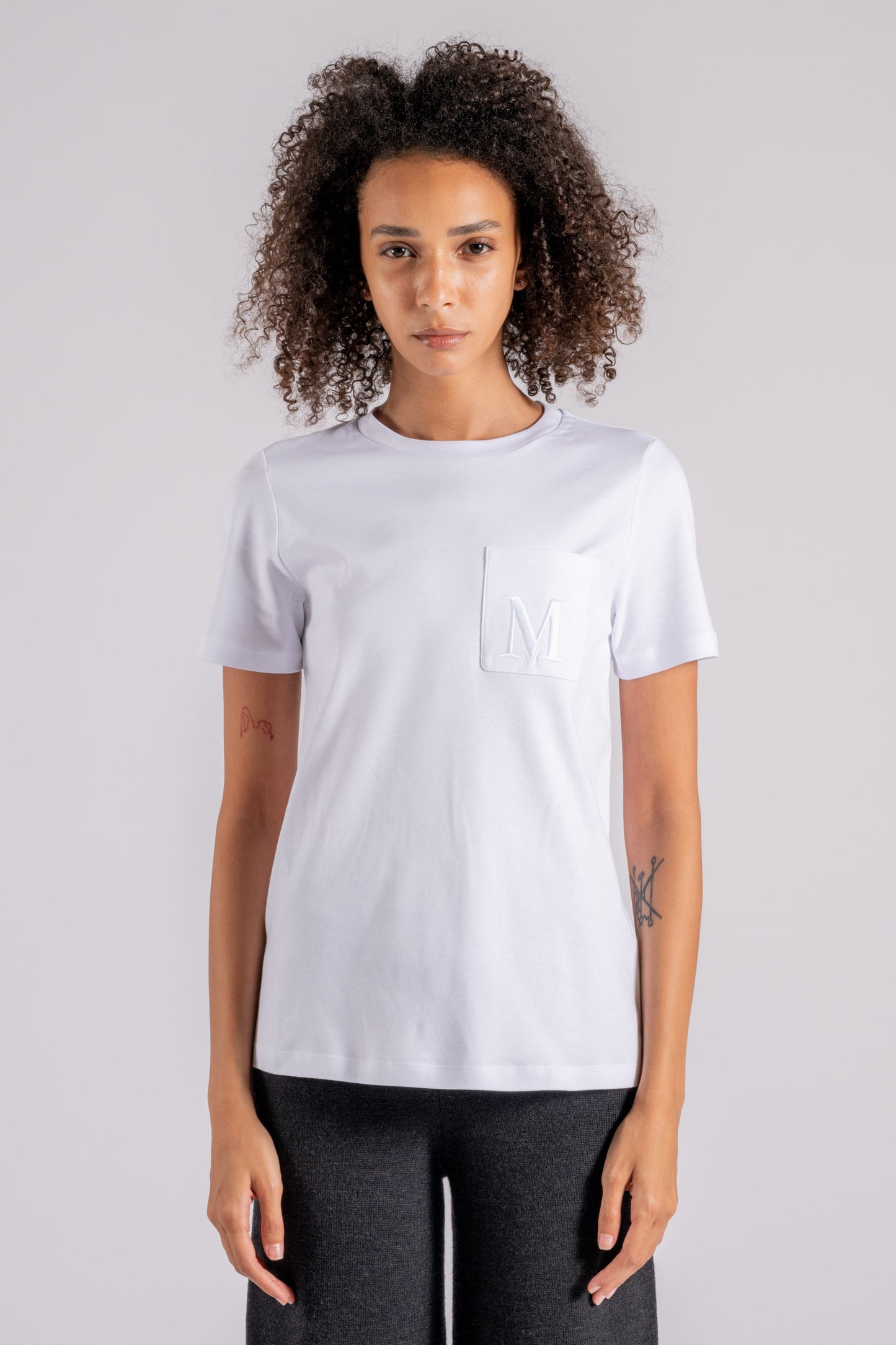  Max Mara S T-shirt Cotton White Bianco Donna - 1